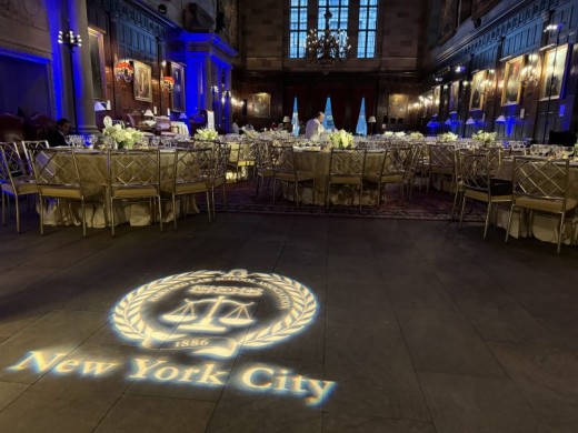 Gobo on Harvard Hall Floor