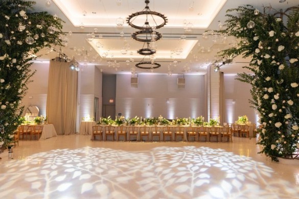 Leaf Patterned Dance Floor Wash - Photo by Medialand NYC