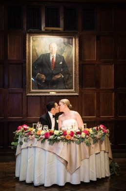 Pin Spot on Sweetheart Table - Photo by Kelly Williams