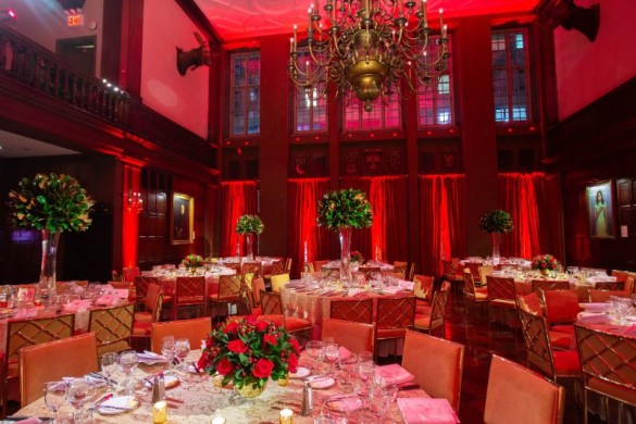 Pin Spots & Red Uplights - Photo by Hechler Photographers