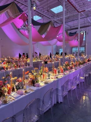 Table Wash & Multi-Colored Draping