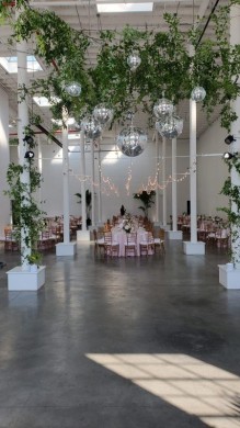 Mirrorball Scuplture with Greenery