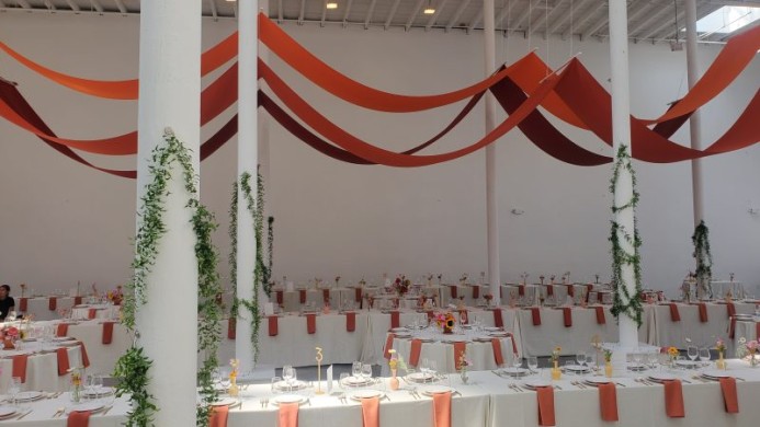 Rust Colored Draping