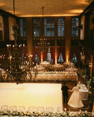 Uplights and White Dancefloor - Photo by Leandra Creative