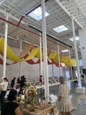 Yellow & Salmon Draping