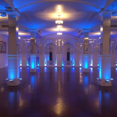 Arcade in Blue Uplighting