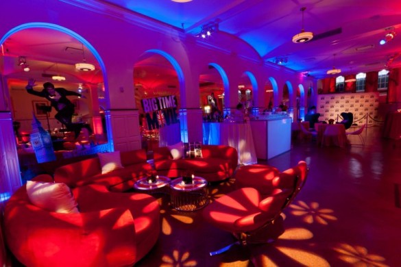 Flower Gobos and Custom Arched Wall in Arcade