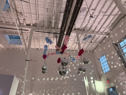 Mirrorball Sculpture with Rouched Draping
